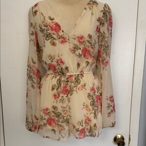 Wet Seal Floral V-Neck Romper